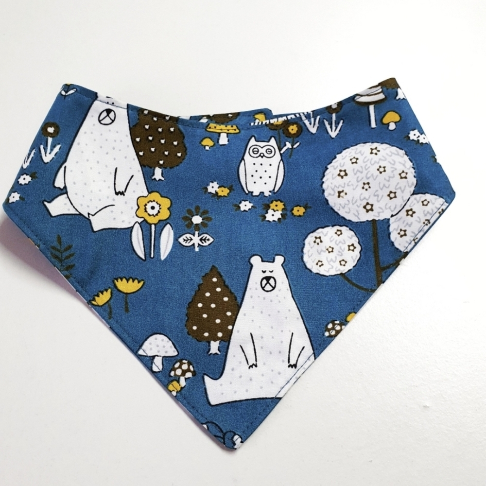 🐶 5 for $15 * Pablo Forest Animals Reversible Snap On Dog Bandana
